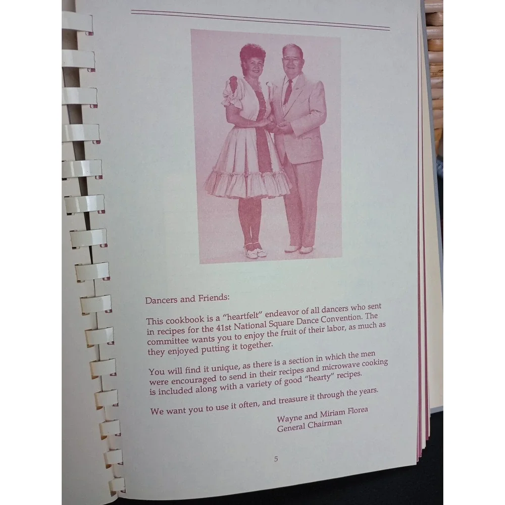 National Square‎ Dance Convention Cookbook Cincinnati, Ohio 1992 Spiral Vintage